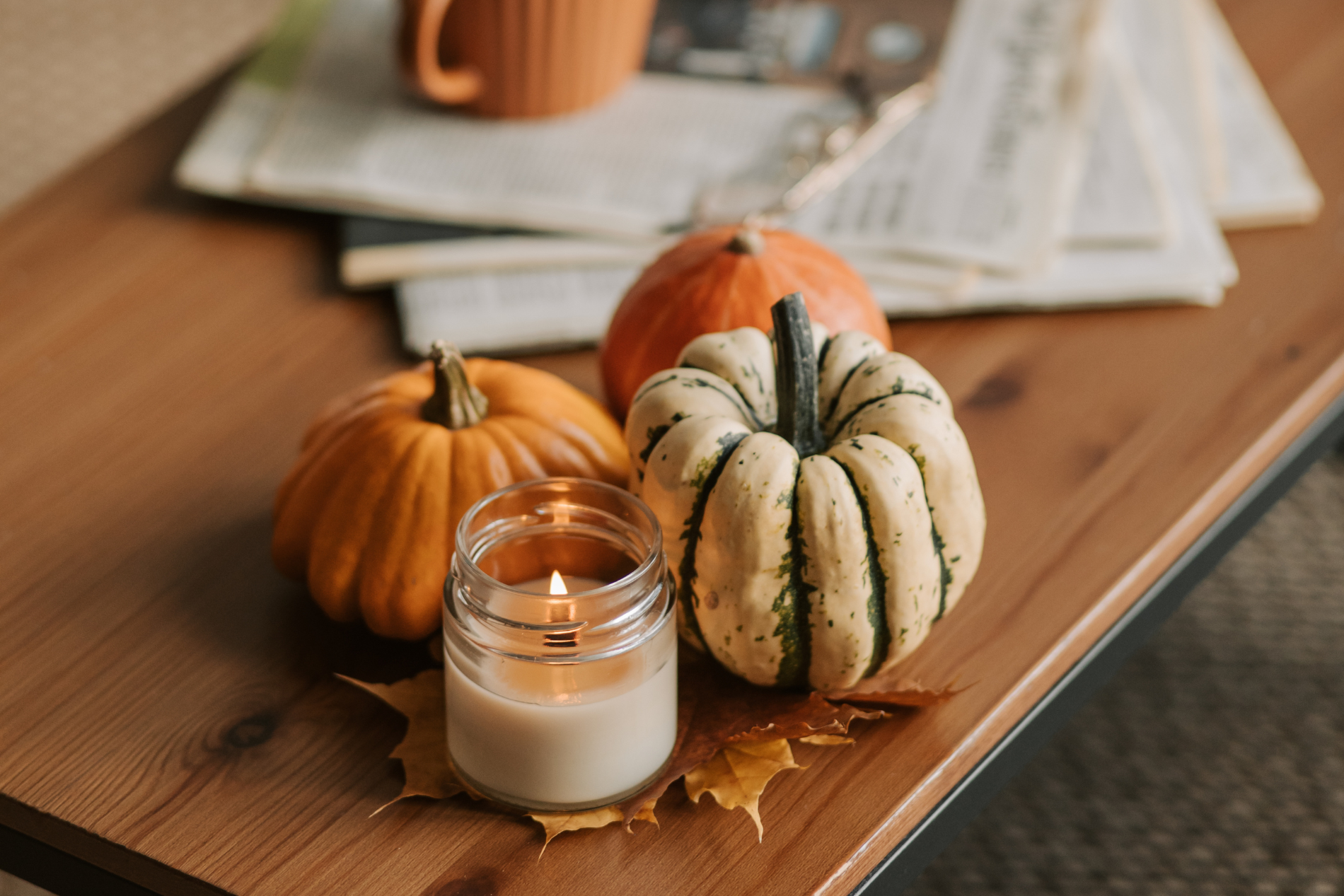 Inicio de otoño: decoración, bienestar y hogar.